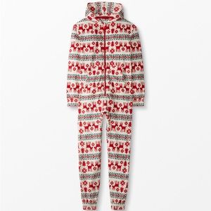 Hanna Andersson - Adult Unisex Dear Deer Marshmallow Fleece Play Suit, Size S/M